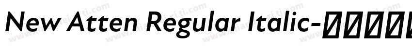 New Atten Regular Italic字体转换